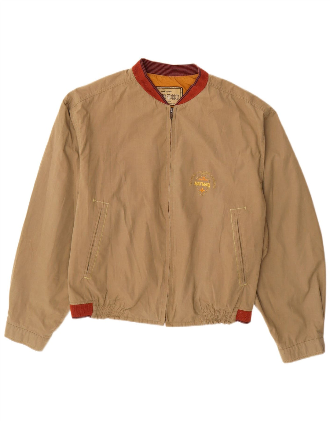 Chaqueta bomber vintage para hombre IT 52 XL Algodón beige