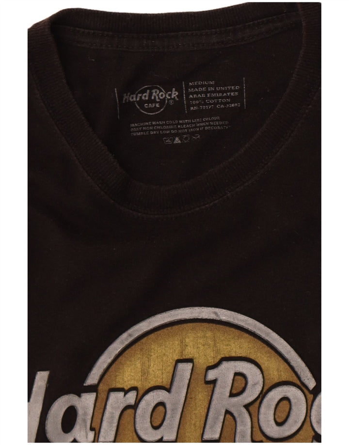Hard Rock Cafe Mens Paris Graphic Camiseta Top Medio Algodón Negro