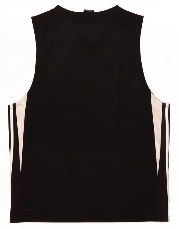 Adidas Mens Climacool Vest Top Grande Negro Colorblock Poliéster