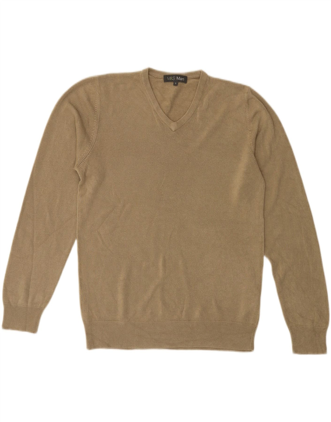 Marks & Spencer Jersey con Cuello en V para Hombre Acrílico Beige Medio