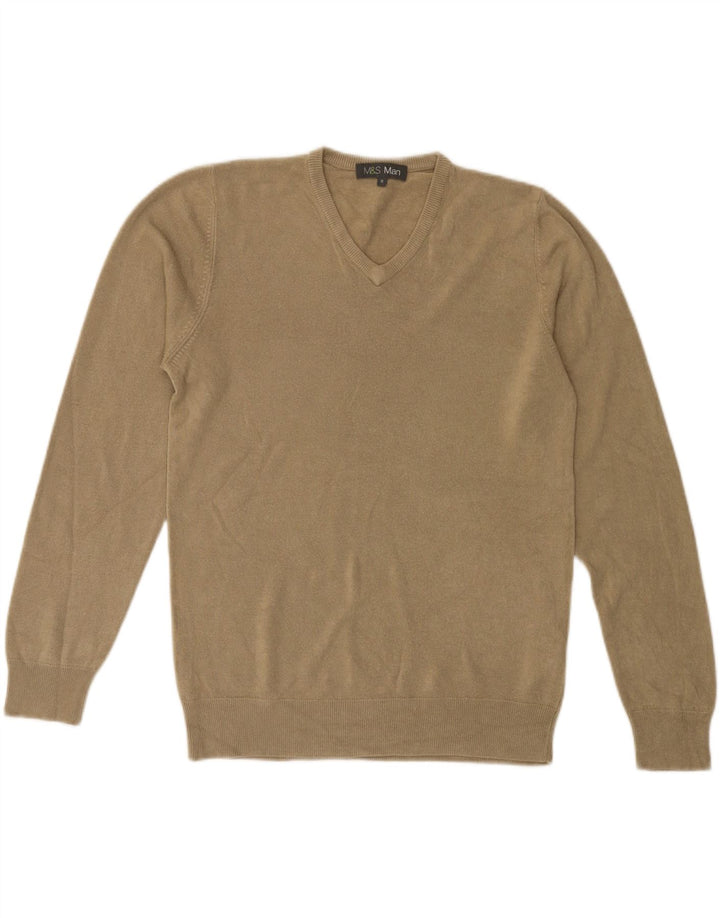 Marks & Spencer Jersey con Cuello en V para Hombre Acrílico Beige Medio