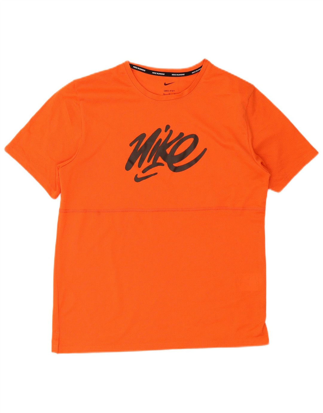 Camiseta Nike Dri Fit Graphic para hombre, parte superior de poliéster naranja medio