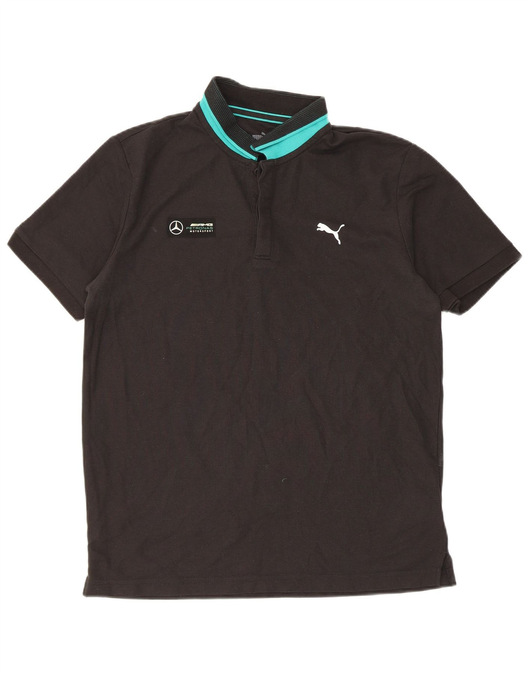 Polo Puma De Algodón Color Block En Negro Medio Para Hombre