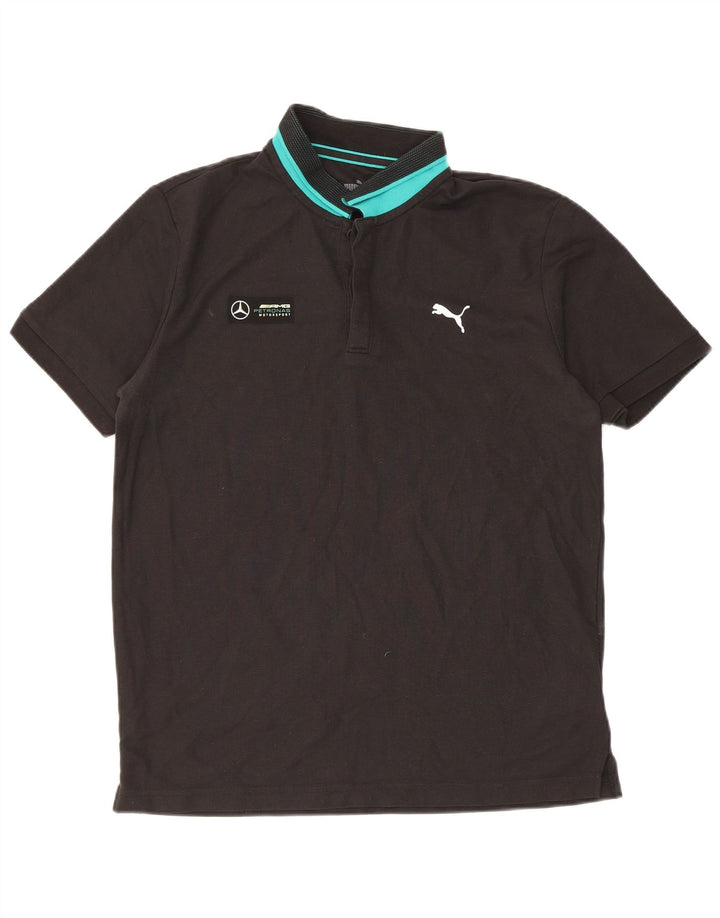 Polo Puma De Algodón Color Block En Negro Medio Para Hombre