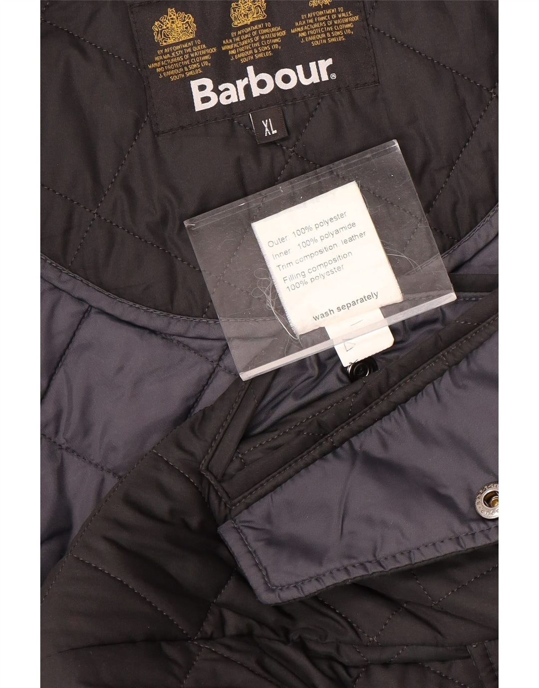 BARBOUR Chaqueta acolchada para hombre ES 42 XL Poliéster negro