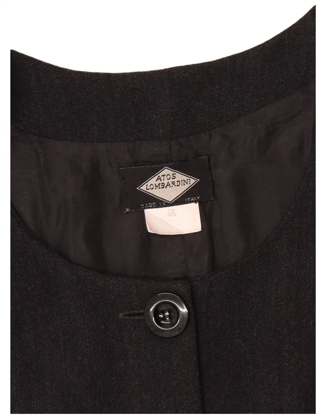 Atos Lombardini Chaqueta tipo blazer sin mangas con 5 botones para mujer IT 46 Large Grey