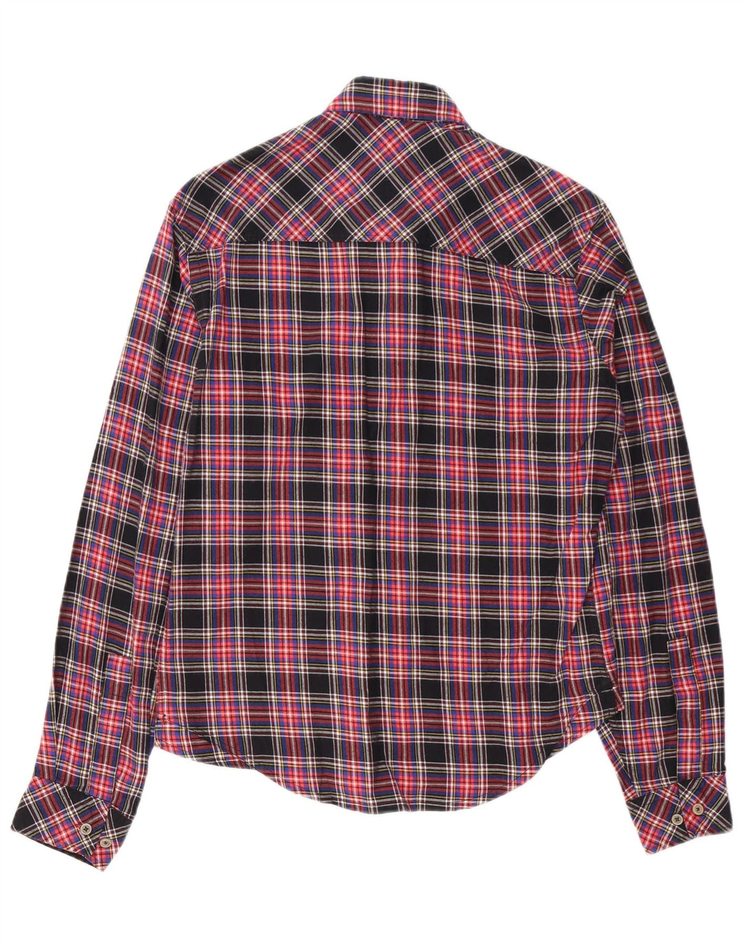 Marlboro Classics - Camisa de franela para hombre, cuadros rojos pequeños