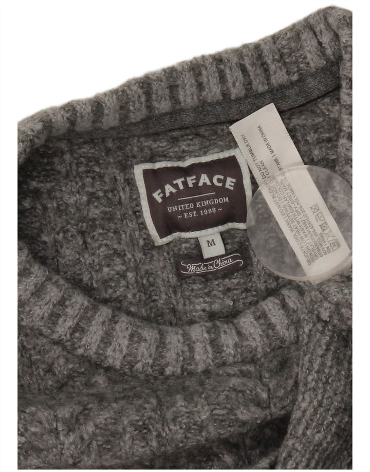 Suéter tipo jersey con cuello redondo para mujer de Fat Face UK 44 Lana gris medio