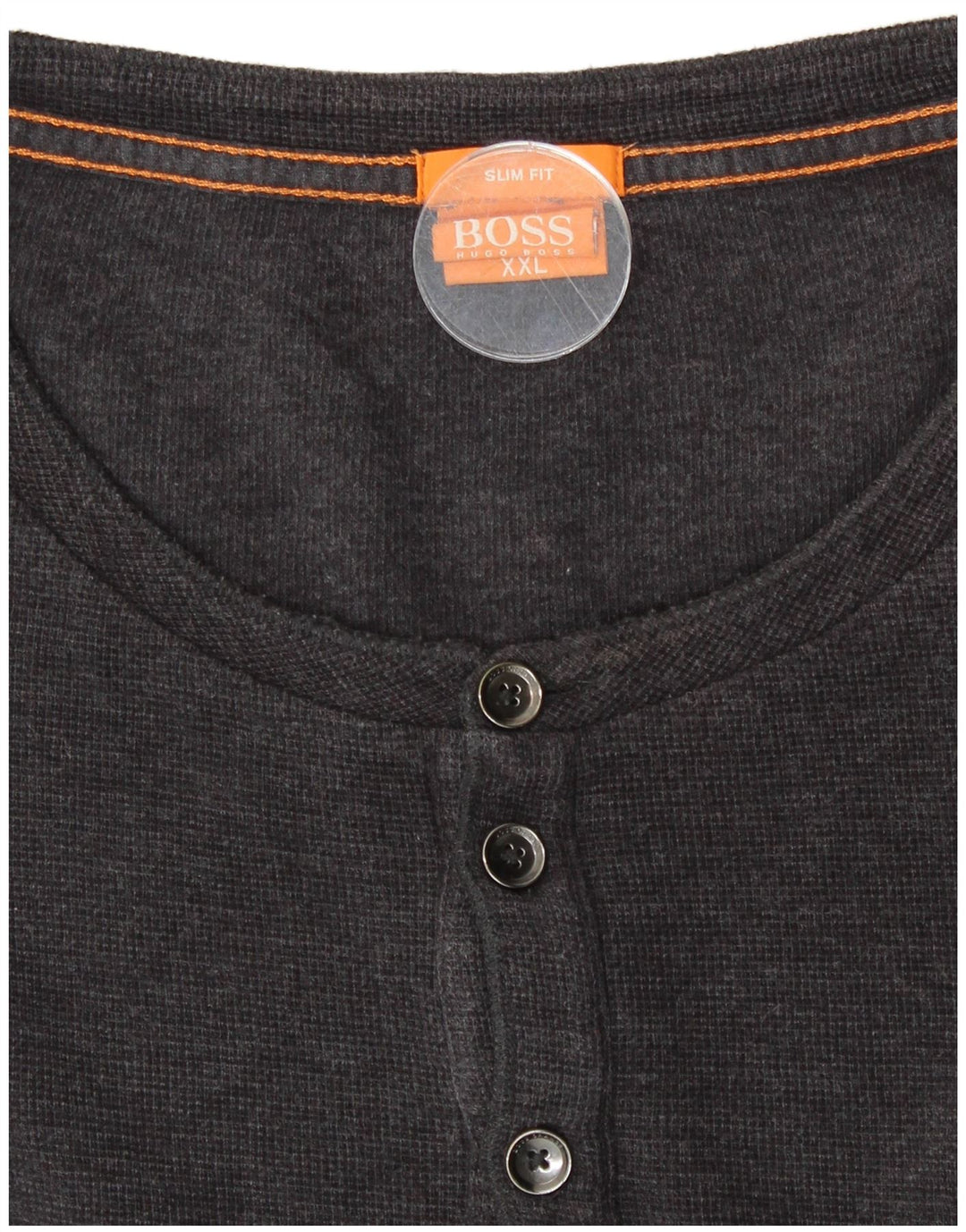 HUGO BOSS Top ajustado de manga larga para hombre 2XL Gris