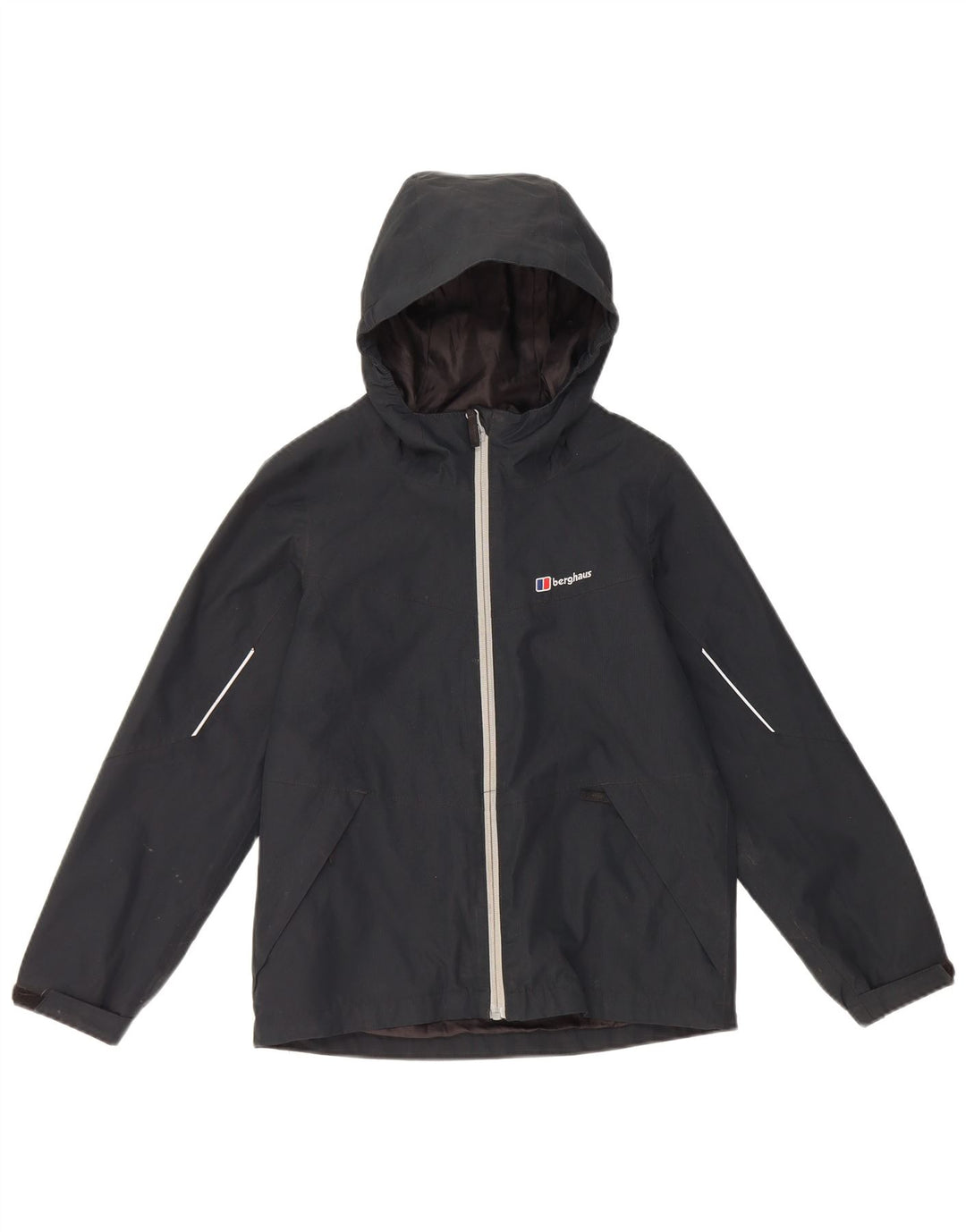Berghaus Chubasquero con capucha para niños 9-10 años Negro Poliéster
