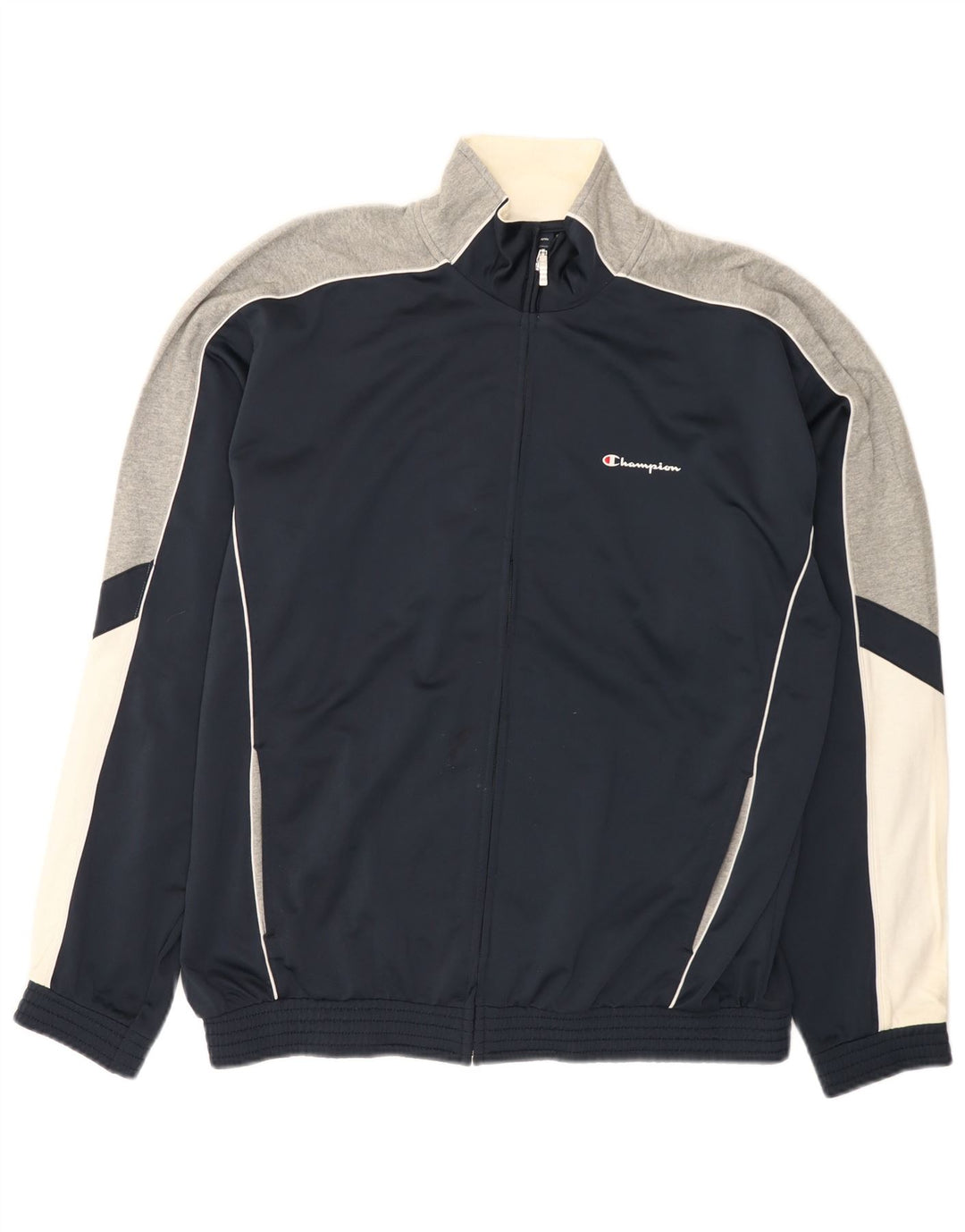 Champion Chaqueta de chándal para hombre XL Azul marino Colorblock Poliéster