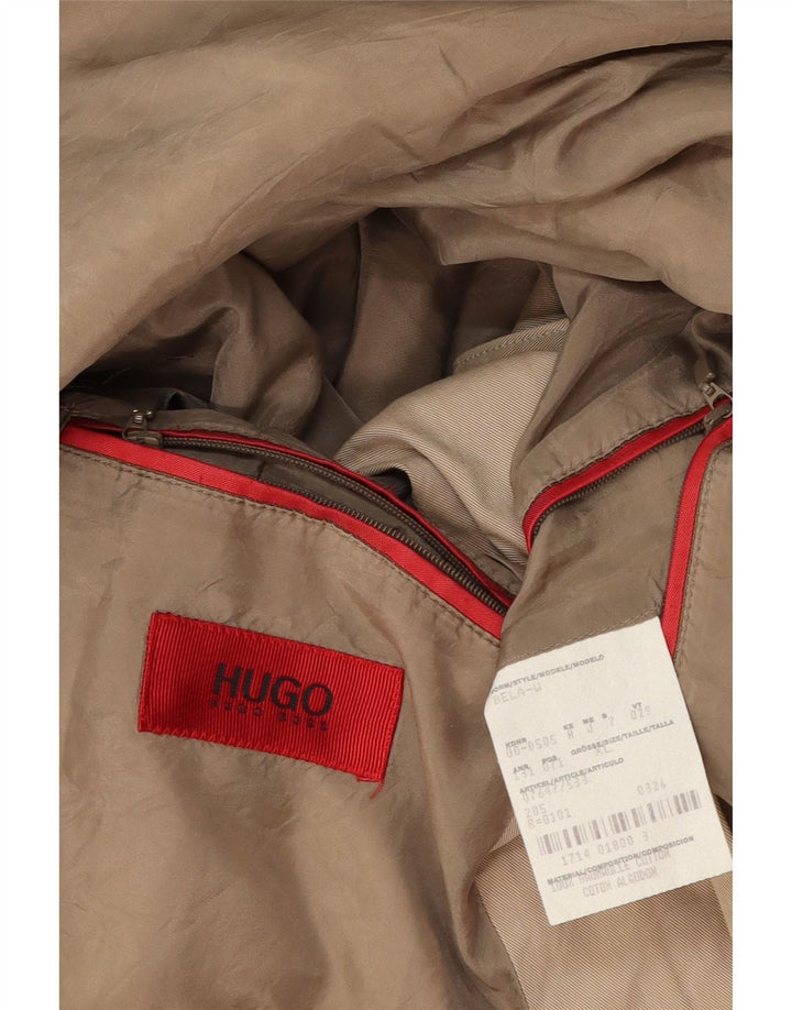 Hugo Boss Abrigo para hombre ES 42 XL Algodón beige