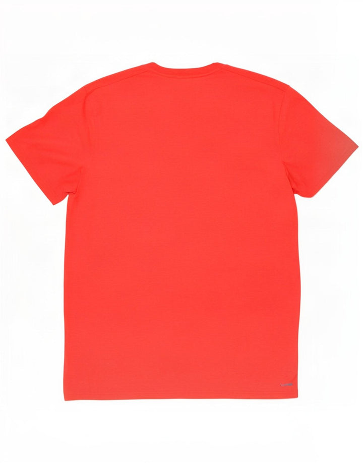 Adidas - Camiseta ajustada para hombre, talla grande, poliéster rojo