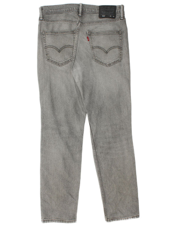 Levi's Mens 511 Vaqueros Slim Desgastados 32 L30 Algodón Gris