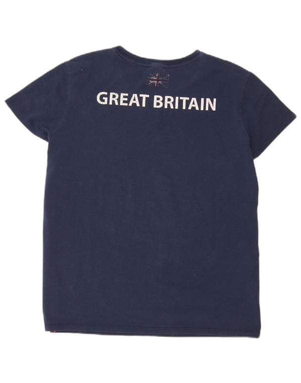 Adidas Camiseta gráfica para mujer Top UK 24/26 2XL Azul marino Algodón