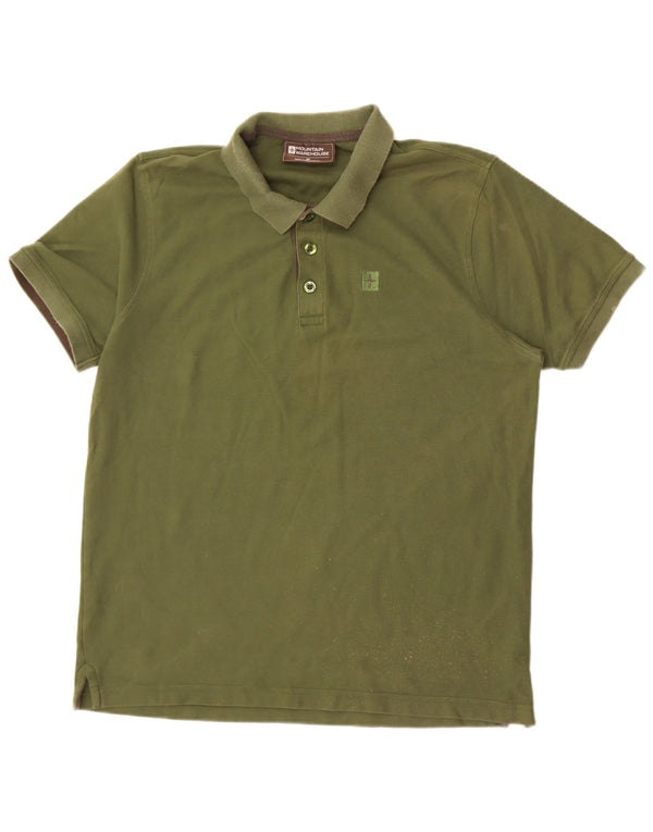 Polo para hombre de algodón verde medio de Mountain Warehouse