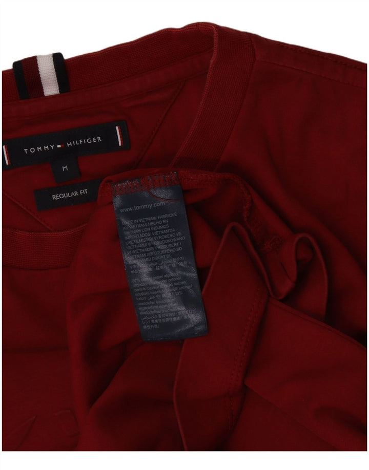 Tommy Hilfiger Camiseta con gráfico de ajuste regular para hombre Top de algodón rojo mediano