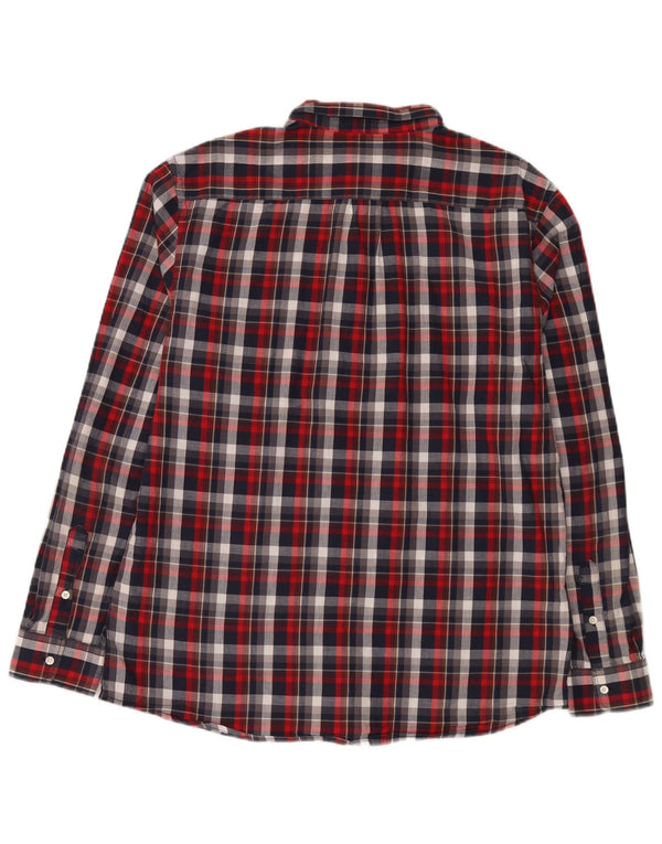 Wrangler Camisa De Franela Hombre XL Algodón A Cuadros Rojo
