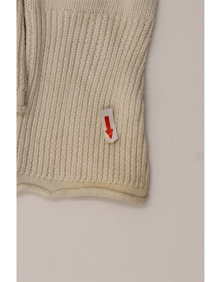 Zara - Jersey con cuello y cremallera para mujer, talla 40, color blanco