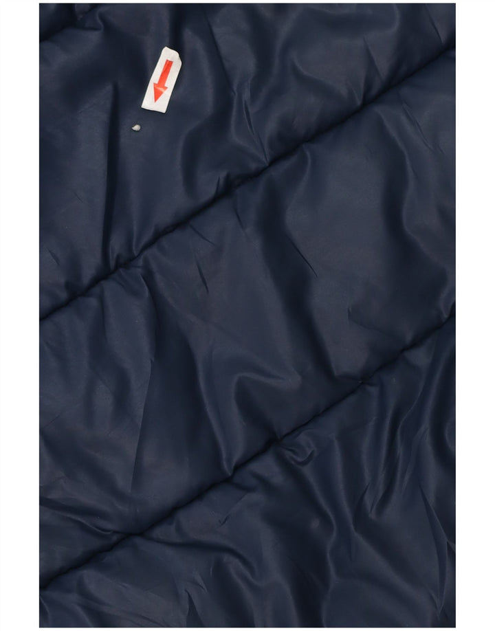 Benetton Chaqueta Acolchada Con Capucha Mujer UK 8 Small Azul Marino