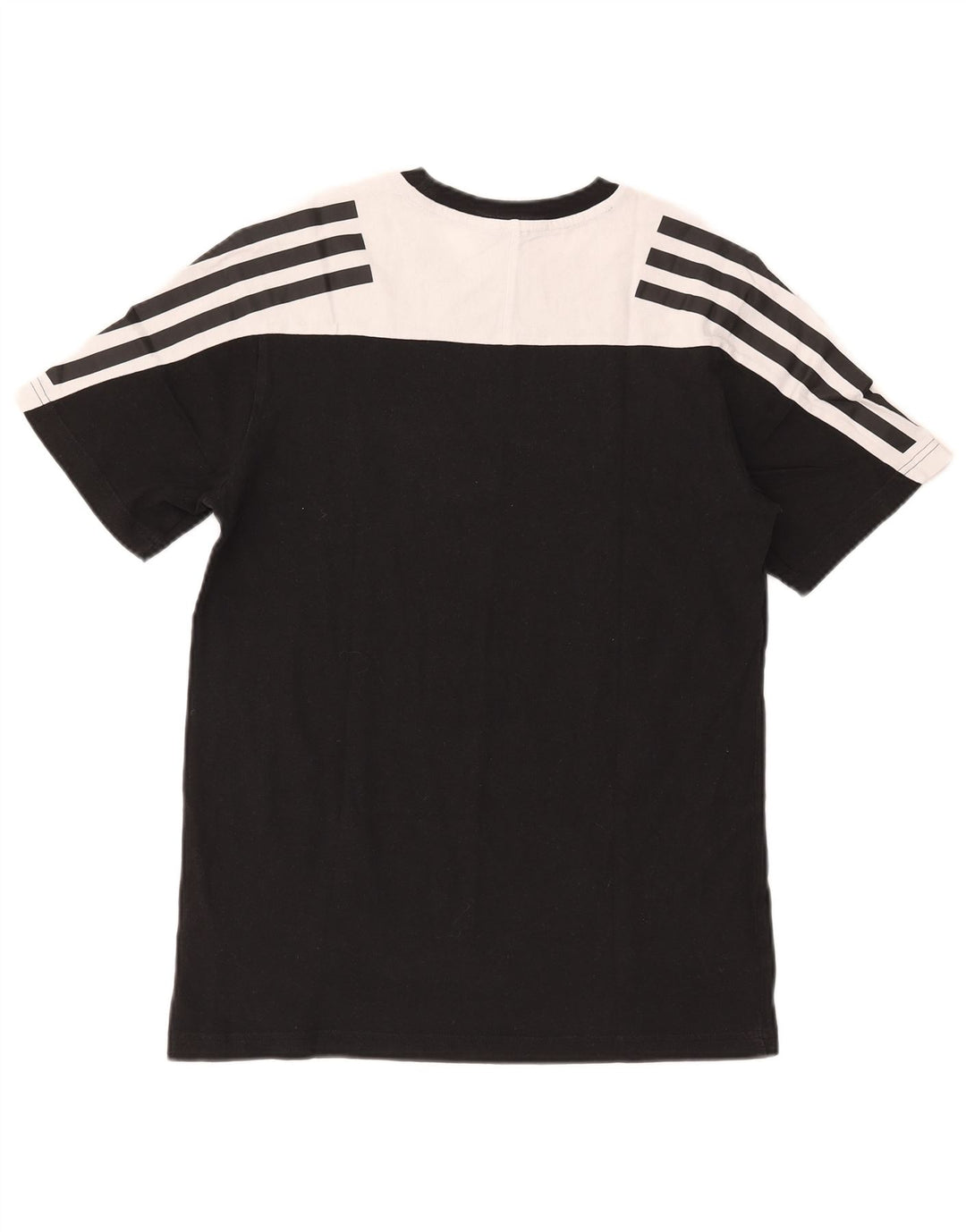 Adidas Hombre Camiseta Top Small Negro Colorblock Algodón