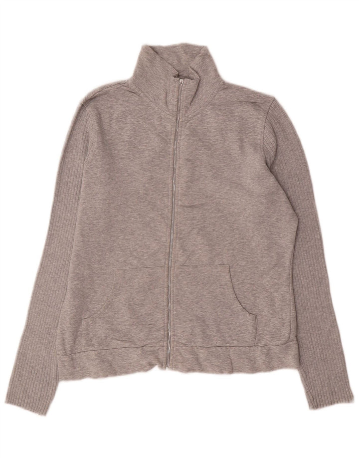 Chaqueta de chándal Gap para mujer de algodón moteado en gris medio