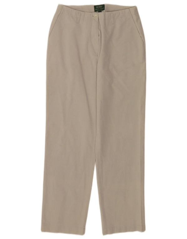 Hobbs Pantalones Casuales Rectos para Mujer UK 8 Small W27 L28 Algodón Beige