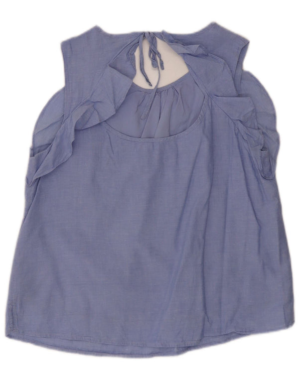 Tommy Hilfiger Blusa sin mangas para mujer UK 46 Algodón azul grande