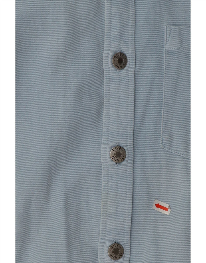 RIVER ISLAND Camisa vaquera para hombre Algodón azul pequeño
