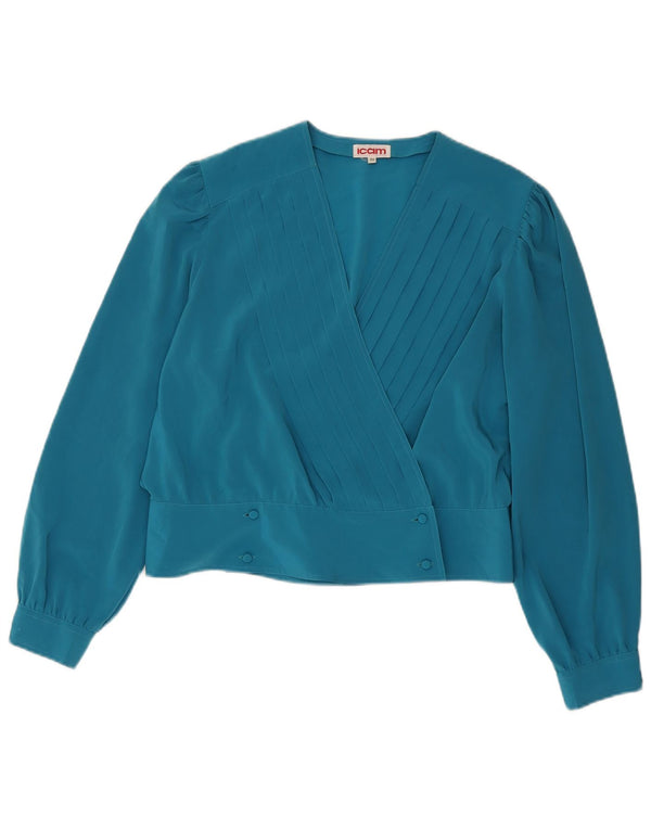 Blusa corta para mujer Icam IT 50 XL Poliéster azul
