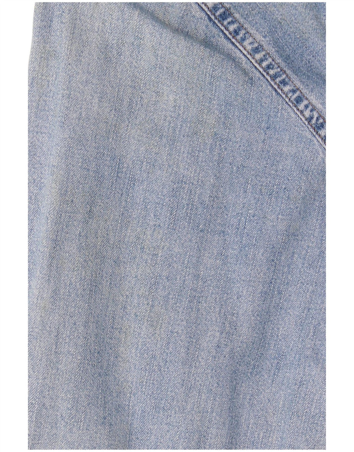 BENETTON Camisa vaquera para mujer UK 44 Algodón azul medio