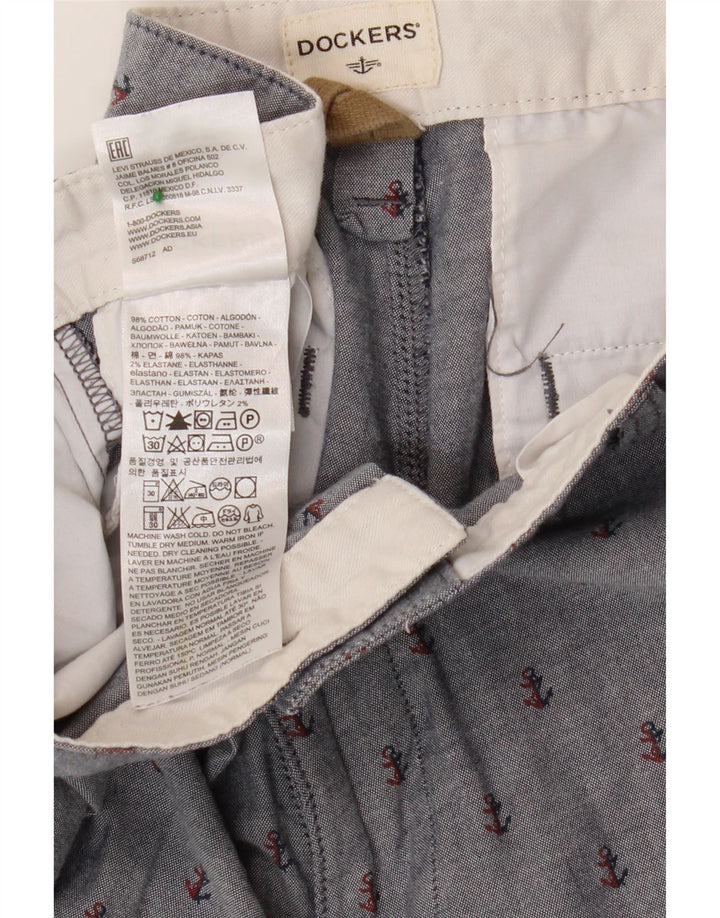 DOCKERS Mens Chino Shorts W32 Medium Grey Spotted Cotton Vintage Dockers and Second-Hand Dockers from Messina Hembry 