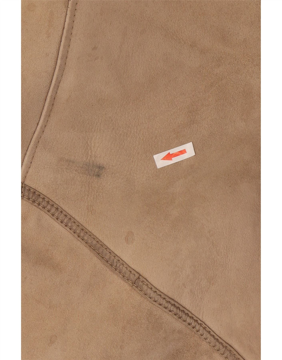 Vintage mujer shearling chaqueta IT 46 grande beige shearling