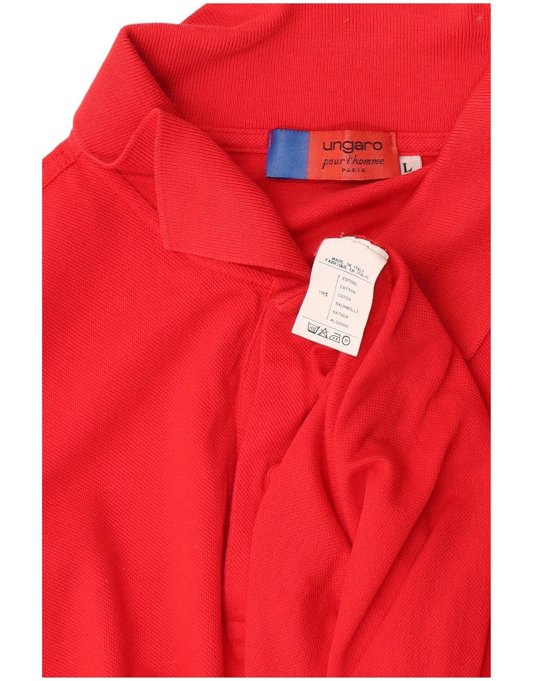 UNGARO Polo Hombre Grande Rojo Algodón