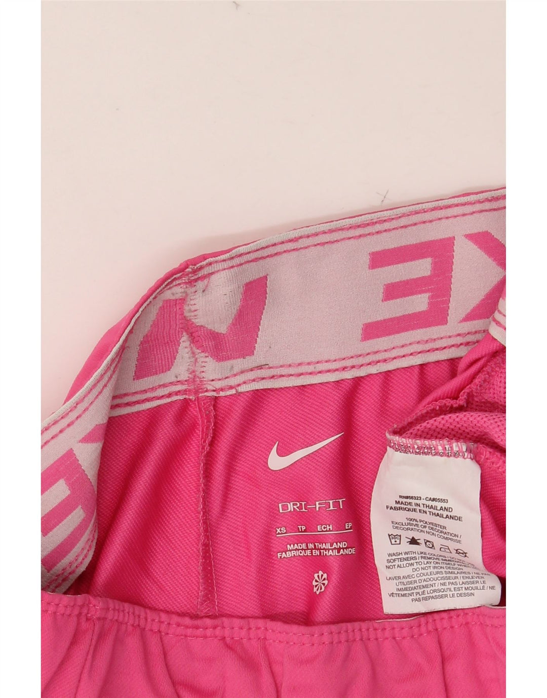 NIKE Pantalones cortos deportivos Dri Fit para mujer UK 4 XS Poliéster rosa
