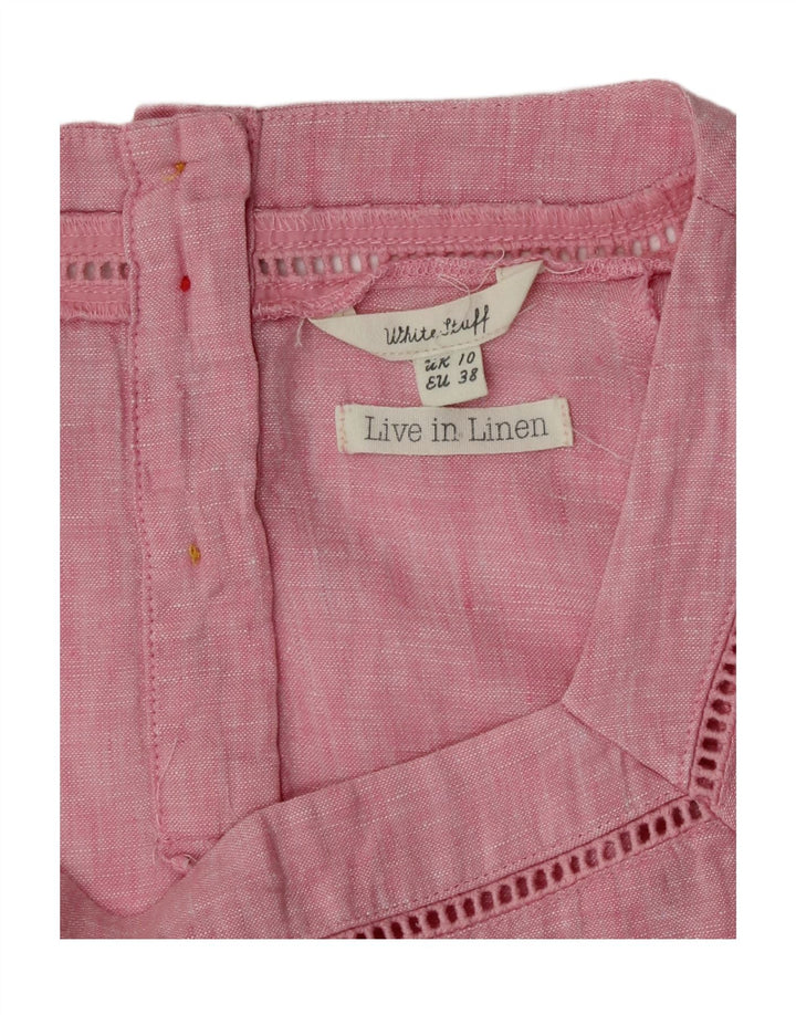 Blusa para mujer de White Stuff UK 40 Small Pink Flecked Linen