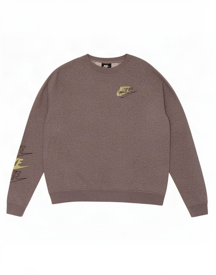 Nike Hombre Sudadera Gráfica Jersey De Algodón Gris Medio