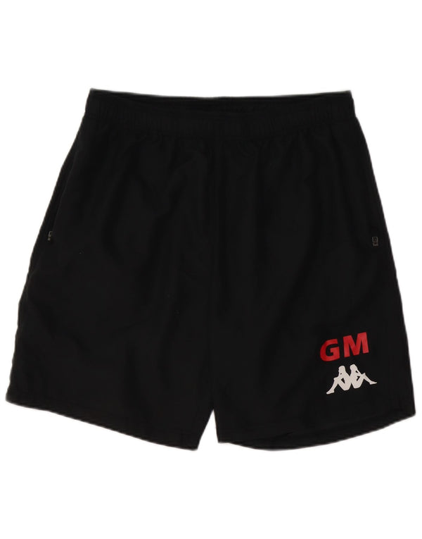 Kappa Mens Graphic Sport Shorts Grande Poliéster Negro