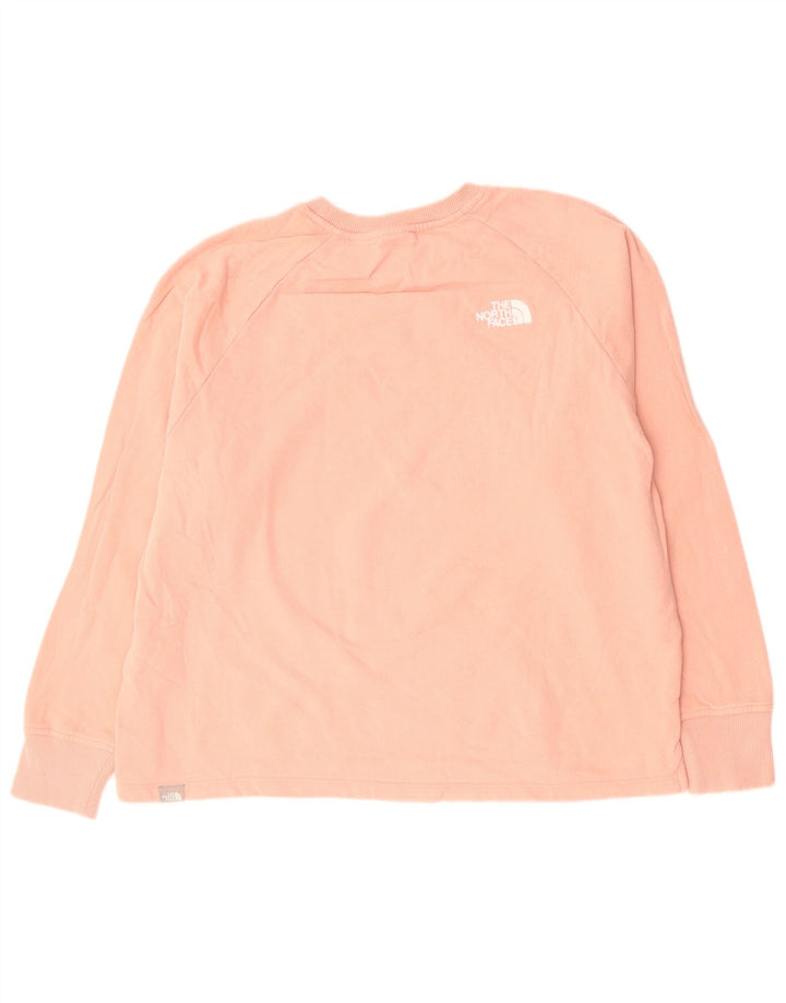 THE NORTH FACE Sudadera extragrande para mujer, talla 40, talla grande, algodón rosa