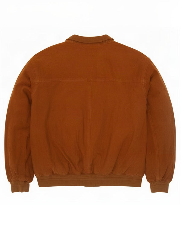 Vintage hombres ante bomber chaqueta Reino Unido 42 XL marrón