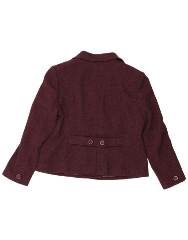 Marks & Spencer Chaqueta tipo blazer con doble botonadura para mujer UK 40 XL Borgoña