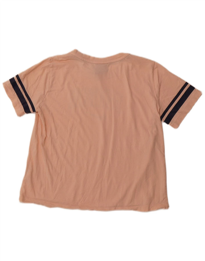 NIKE Camiseta gráfica para mujer Top UK 14 Large Pink Cotton