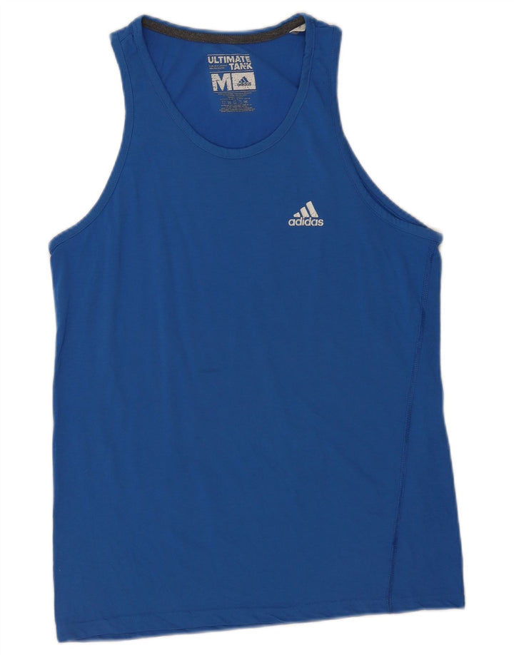 Adidas Hombre Chaleco Top Medio Azul Poliéster