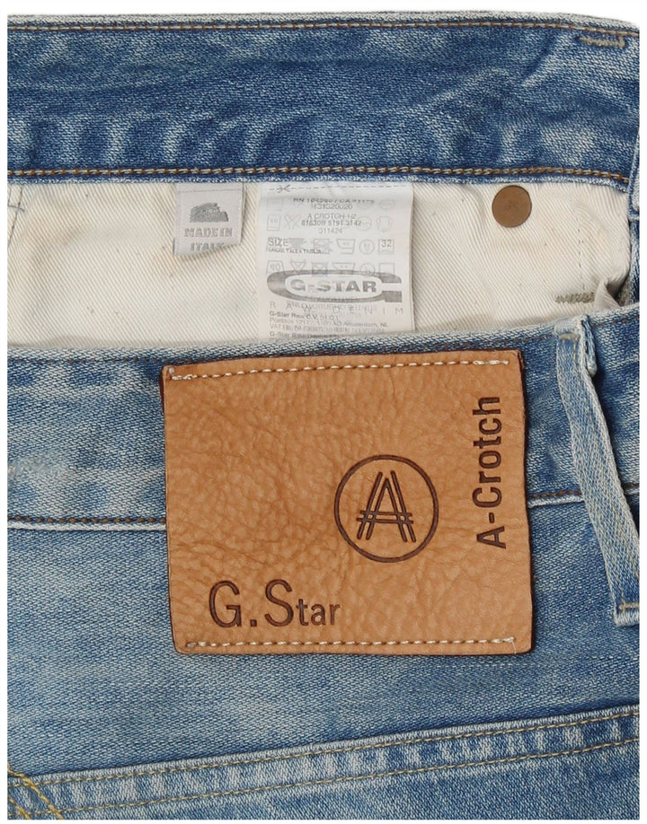 G-Star Shorts vaqueros para hombre W32 Algodón moteado en azul medio