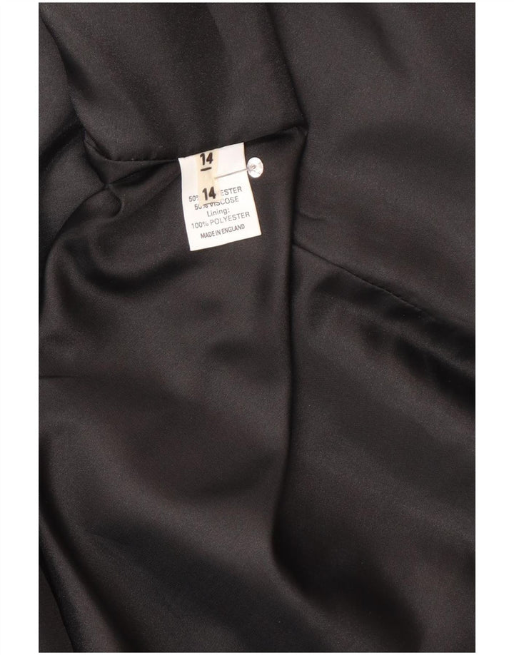Peggy Page Chaqueta Blazer para Mujer Reino Unido 44 Grande Gris Pata de Gallo