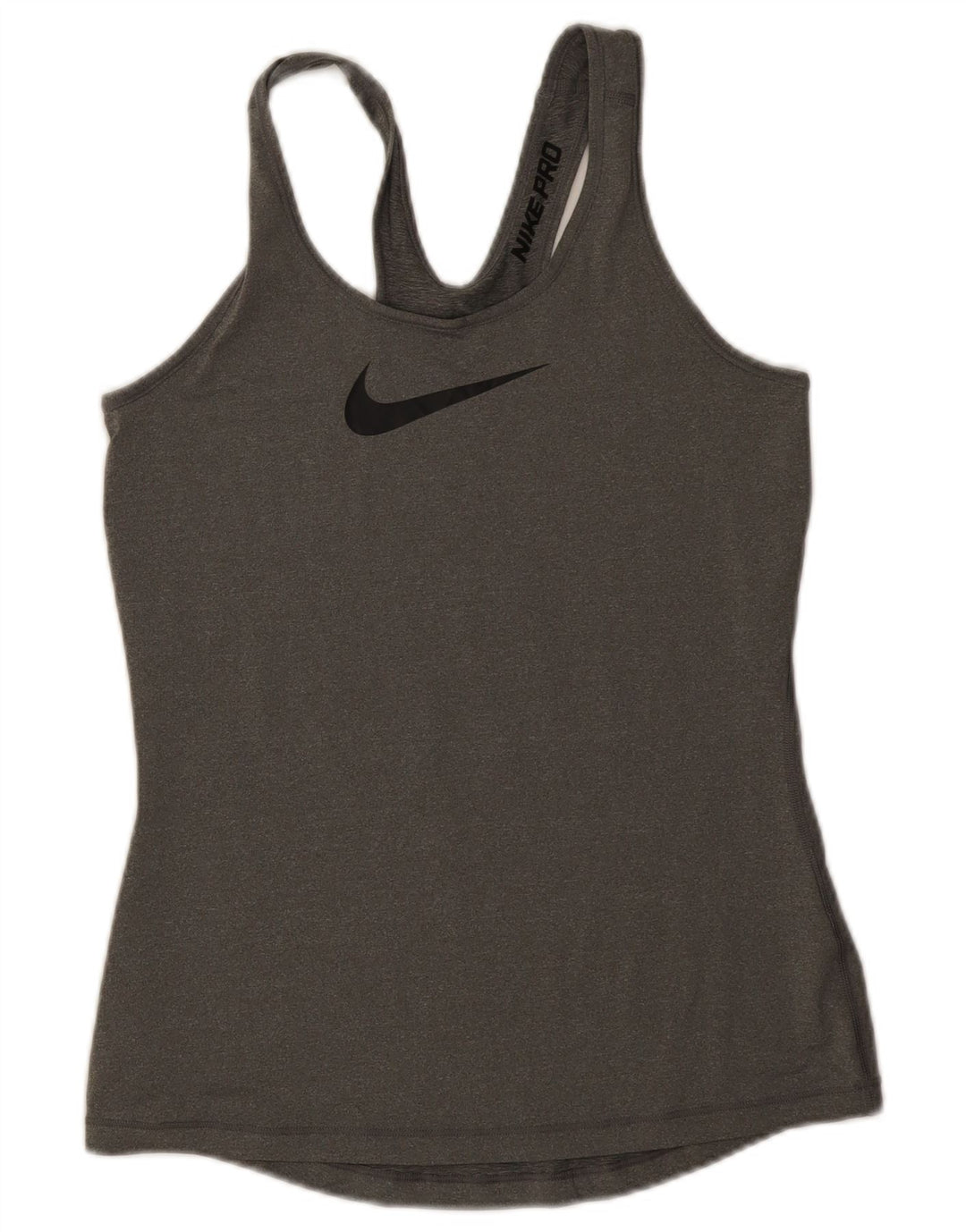 Nike Mujer Gráfico Chaleco Top UK 12 Medio Gris Poliéster