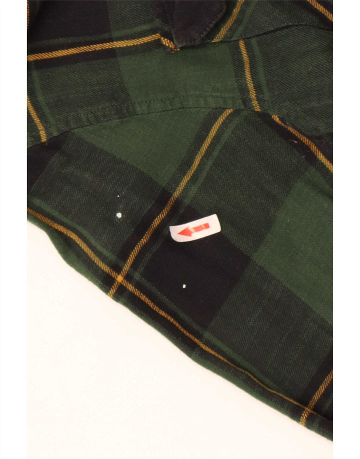 Levi's Hombre Camisa De Franela Con Capucha De Algodón A Cuadros Verde Medio