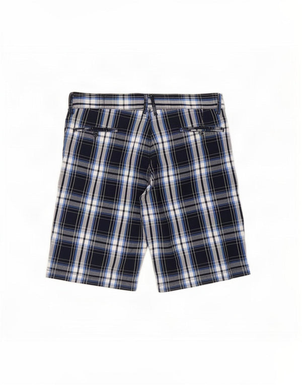 Jack & Jones Pantalones cortos chinos para hombre XL W36 Algodón a cuadros azul marino