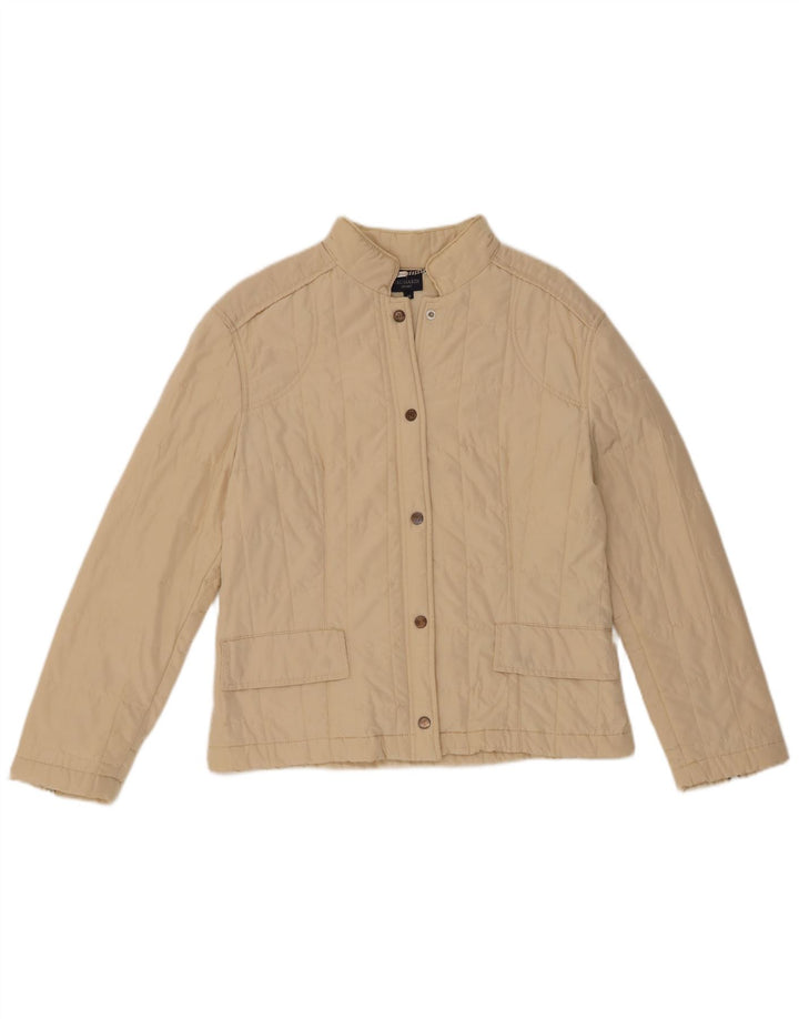 Chaqueta Acolchada Mujer Trussardi IT 46 Large Poliéster Blanco Roto