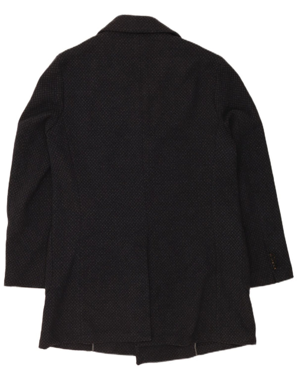 Sirmoney Chaqueta Blazer De Doble Botonadura Para Hombre IT 52 XL Lana Manchada Azul Marino